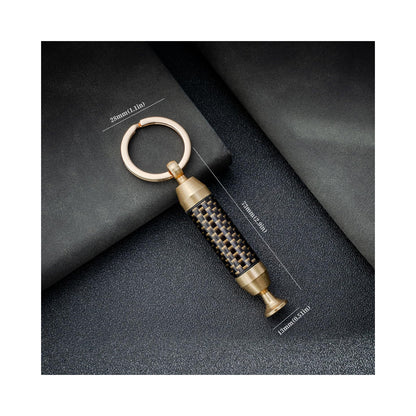 Honest Solid Brass 2-in-1 Cigar Punch Cutter Cigar Needle with Keychain, Cigar Draw Enhancer, Premium Cigar Accessories Tool