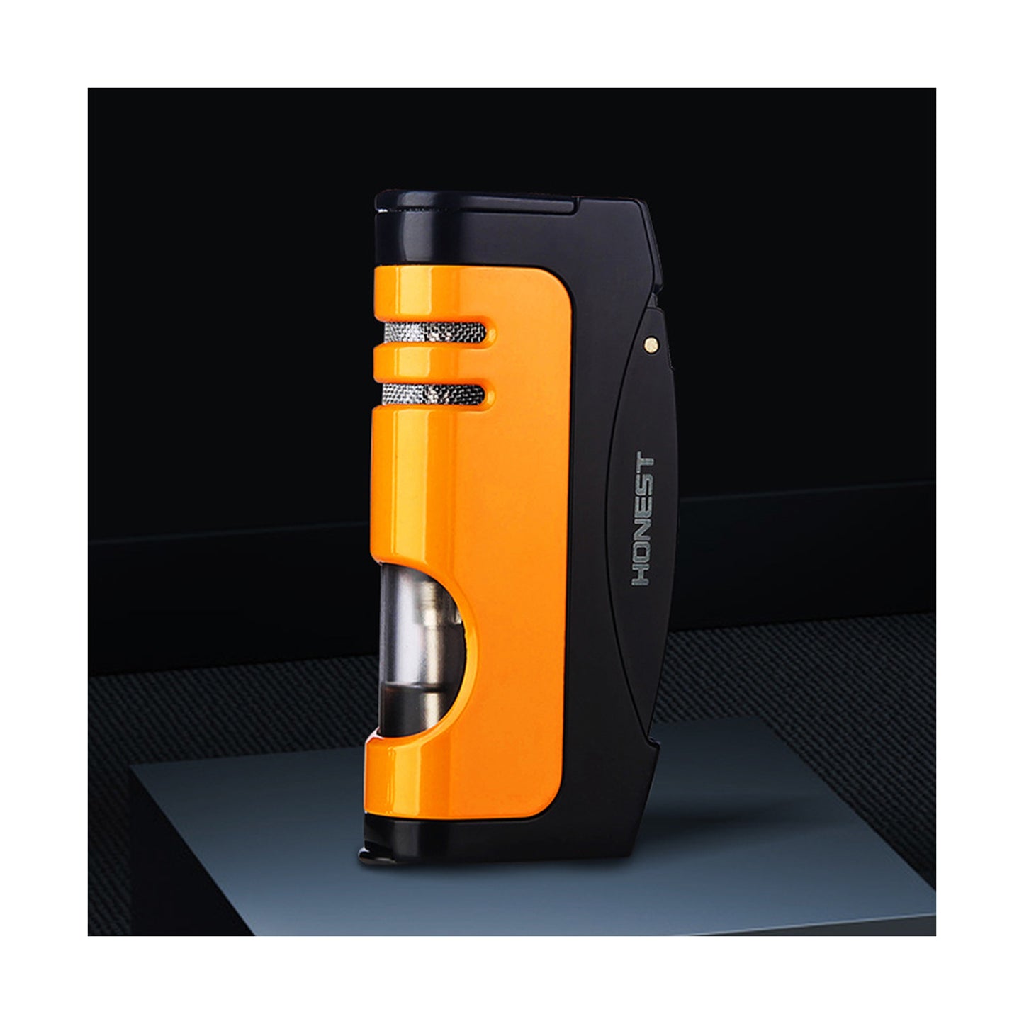 Honest Premium Creative Jet Flame Lighter Metal Refillable Lighter with Built-In Precision Cutter Tool