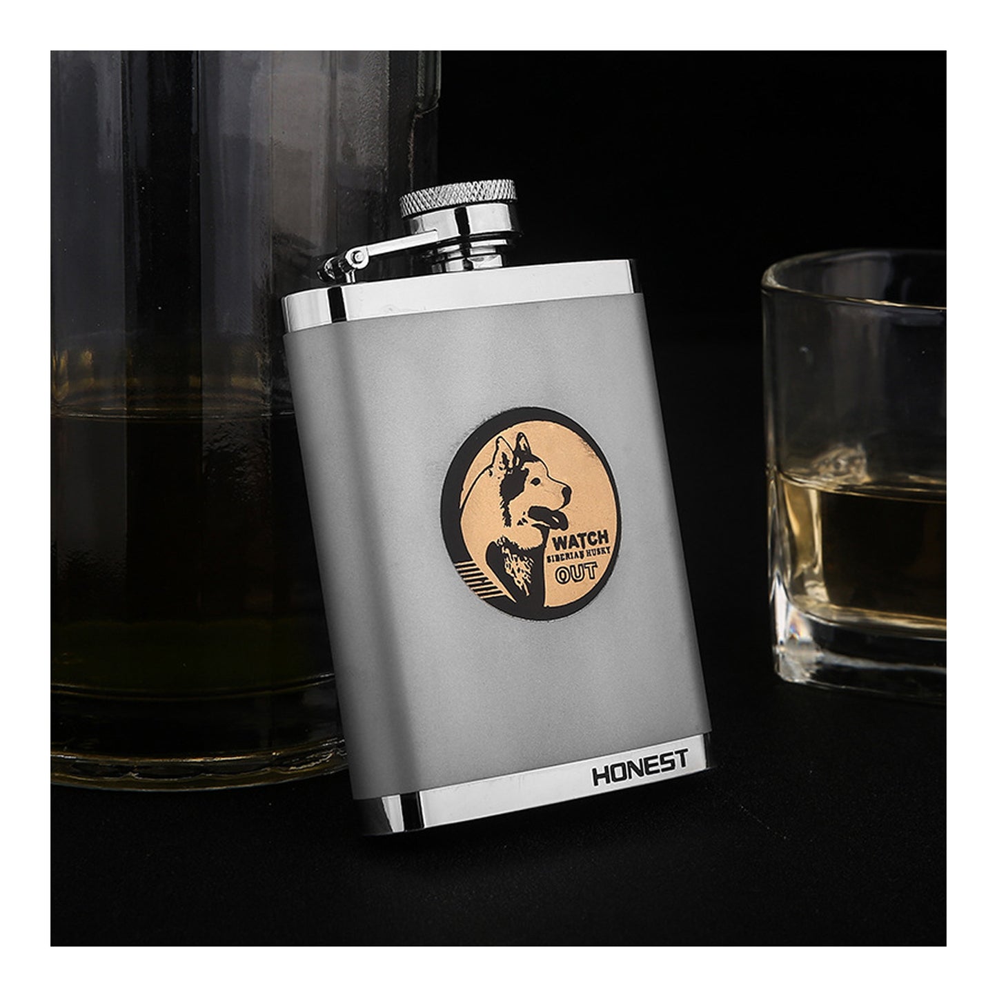 Honest 304 Stainless Steel 4oz 100ml Mini Hip Flask Portable Outdoor Pocket Liquor Flask Gift for Men and Women