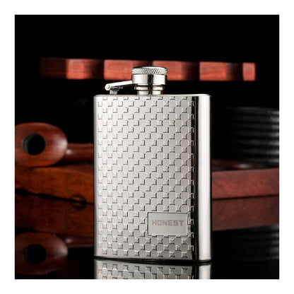 Honest 4oz Stainless Steel Hip Flask 304 Food Grade Metal Portable Pocket Alcohol Flask for Outdoor Travel US EU Russia Users