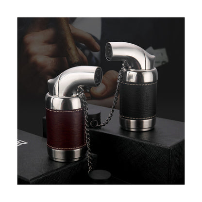 Honest Authentic Extra-Large Windproof Metal Lighter with Four-Stream Jet Flame – Creative Outdoor Rechargeable Design