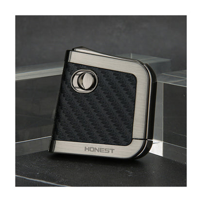 Honest Leather Metal One Piece Cast Vintage Retro Kerosene Lighter Refillable Fuel Push Ignition Design Windproof Trench