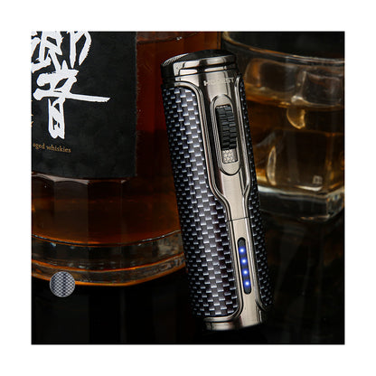 Honest New Creative Rechargeable Windproof Igniter, Triple Jet Flame High-End Lighter for Outdoor & Indoor Use