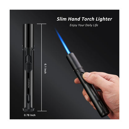 Honest Torch Lighters, Butane Lighters Refillable Single Jet Flame for Candle Grill BBQ Camping