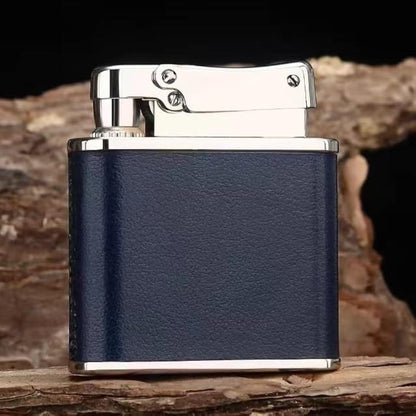 Honest Heavy Duty Mech Trench Kerosene Lighter Retro Vintage Grinding Wheel Ignition Soft Flame Torch Refillable Fuel Wish Brass Shell Foreskin Craft Collection