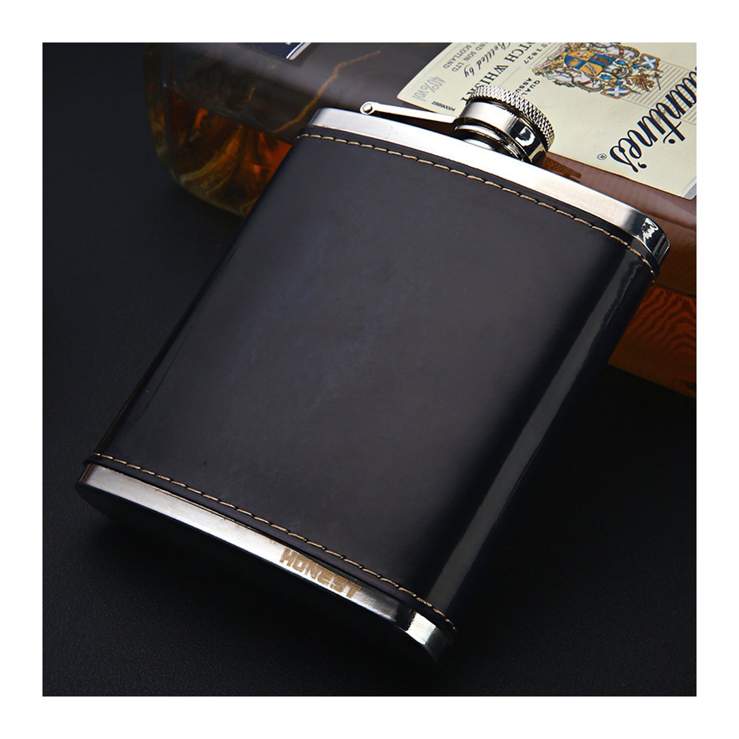 Honest Genuine 304 Stainless Steel Mini Hip Flask 7oz Portable Business Men’s Outdoor Pocket Liquor Flask