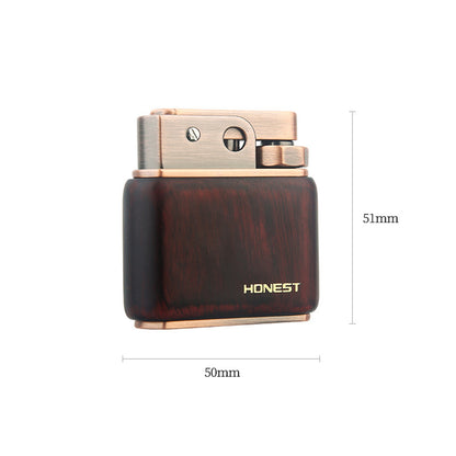 Honest Retro Lighter, Refillable Kerosene Lighter, Left Slide Ignition, Classic Soft Flame Torch Lighter for Cigars Candles Cigarettes Kitchen, Gift for Husband Boyfriend Father