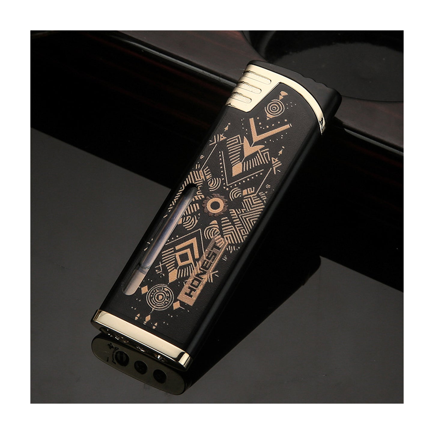 Honest Slim Windproof Lighter Trendy Metal Design High Appearance Refillable Gas Lighter Gift Edition