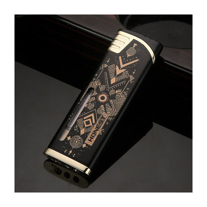 Honest Slim Windproof Lighter Trendy Metal Design High Appearance Refillable Gas Lighter Gift Edition