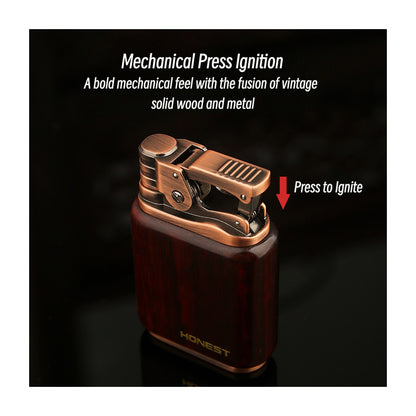 Honest Premium Windproof Kerosene Lighter for Men Retro Vintage Sandalwood Durable Creative Gift