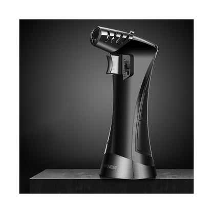 Honest Butane Jet Flame Cooking Lighter, Metal Windproof Lighter, Refillable Torch Lighter, Adjustable Flame Size Lighter for Kitchen Grill BBQ Candle Camping (Butane Not Included)