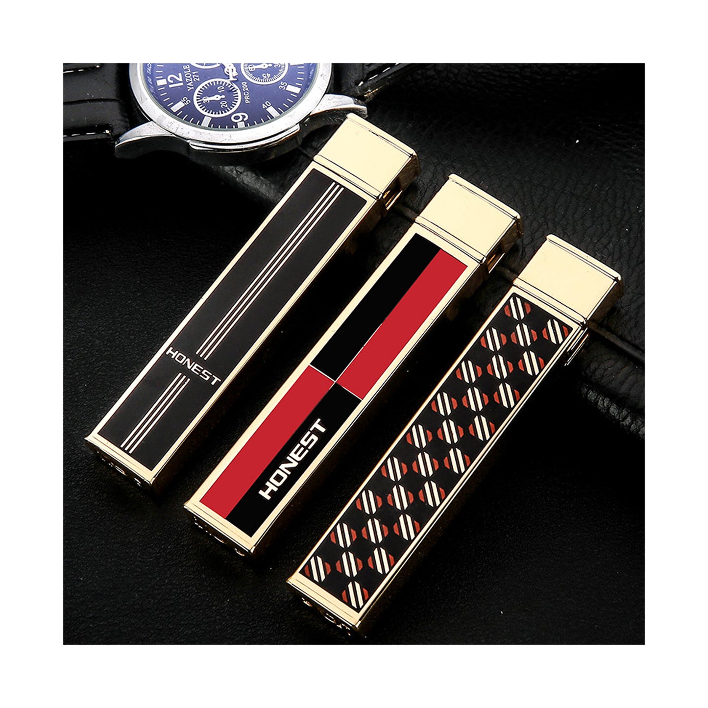 Honest Authentic Slim Windproof Metal Lighter, Portable and Stylish, Premium Gift for Boyfriend