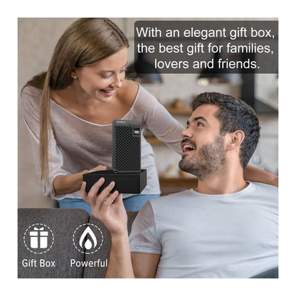 HONEST Mini Butane Torch Lighter - Refillable Double Flame with Visible Window, Adjustable Jet Flame - Perfect Gift for Men and Women (Butane Not Included)