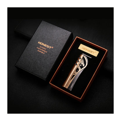 HONEST Blue Flame Torch Lighter Refillable Gas Lighter Creative Metal Design Unique Gift Idea for Men and Women
