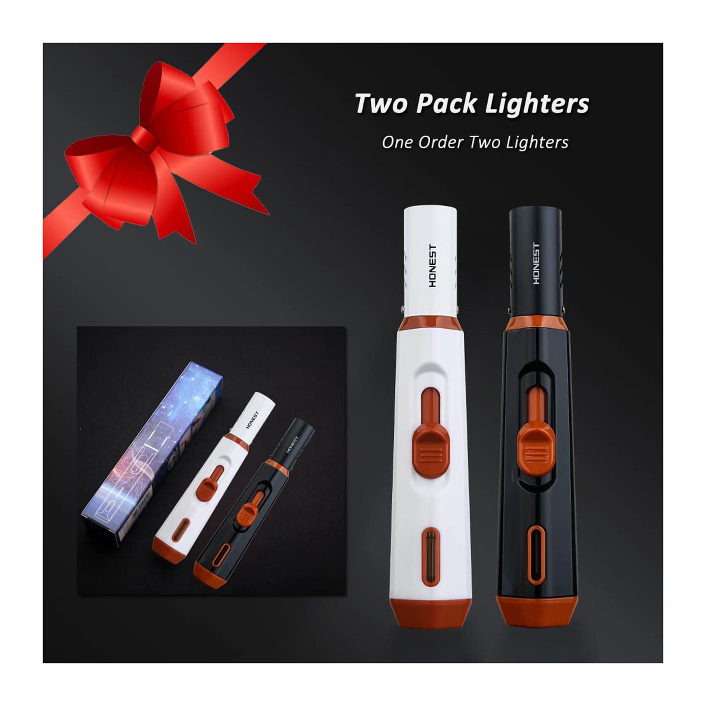 Refillable Butane Torch Lighter – Single Jet Flame for Candles, Grills, BBQ, and Camping (Gas Not Included)