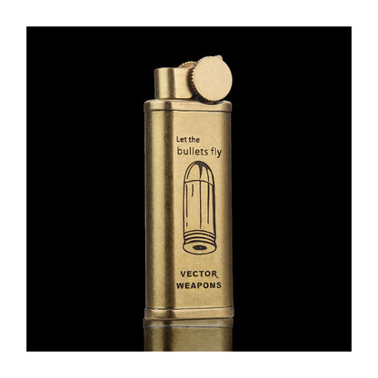 Honest Vintage Brass Refillable Butane Lighter Windproof Metal Flint Wheel Gas Lighter for Daily Use and Collection