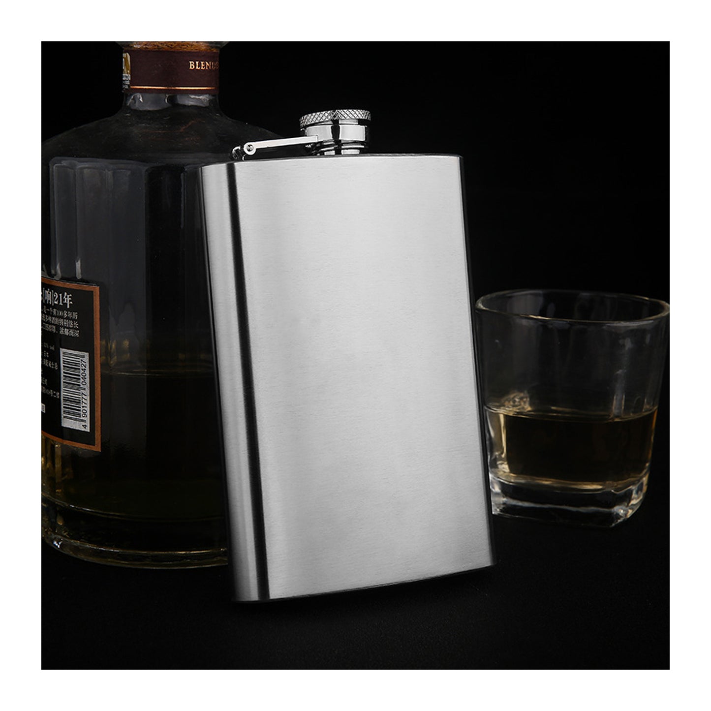 Honest Fashion High-End 6oz Stainless Steel Flask Portable Outdoor Pocket Liquor Flask Thickened 304 Stainless Steel Alcohol Flask