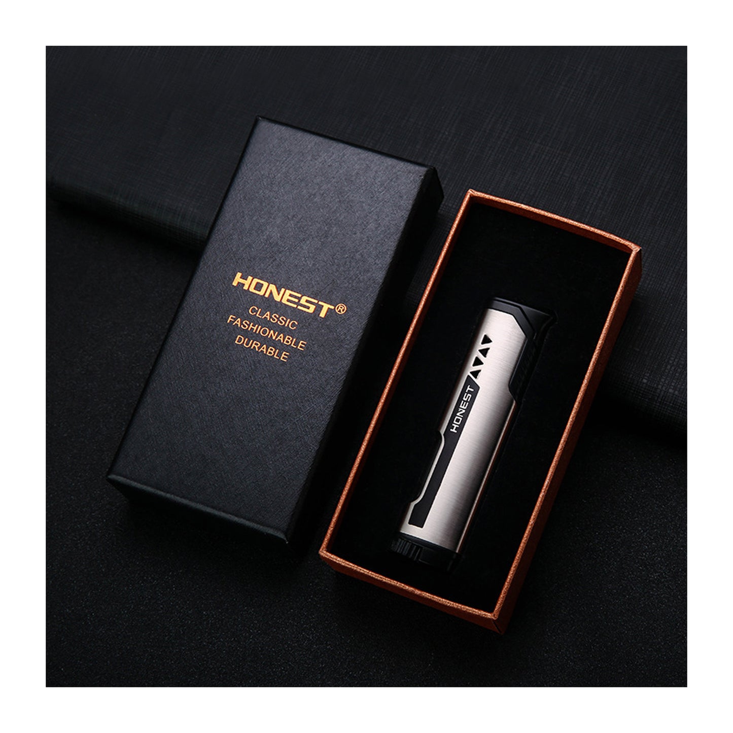 Honest Windproof Jet Flame Lighter Creative Gift Outdoor Mini Portable Refillable Gas Lighter Smoking Accessory