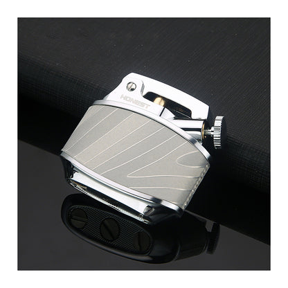 Honest Retro Lighter Wheel Kerosene Groove Copper Old-Fashioned Gasoline Brass High-End Foreskin Cigarette Personalized One-Button Ejection Ignition