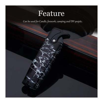 HONEST Butane Torch Pocket Lighter - Adjustable Refillable Gas Lighter for Candles, Kitchen, Fireplace, and Fireworks (Butane Not Included)