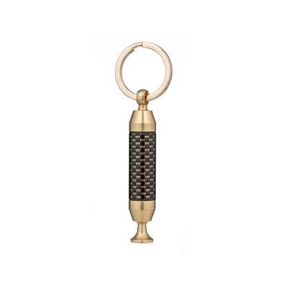 Honest Solid Brass 2-in-1 Cigar Punch Cutter Cigar Needle with Keychain, Cigar Draw Enhancer, Premium Cigar Accessories Tool