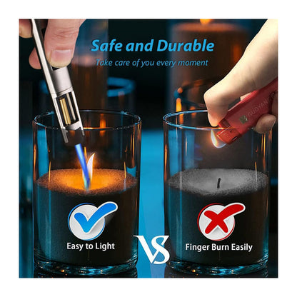 Honest Torch Lighters Butane Lighters Refillable Single Jet Flame for Candle Grill BBQ Camping