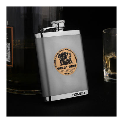 Honest 304 Stainless Steel 4oz 100ml Mini Hip Flask Portable Outdoor Pocket Liquor Flask Gift for Men and Women