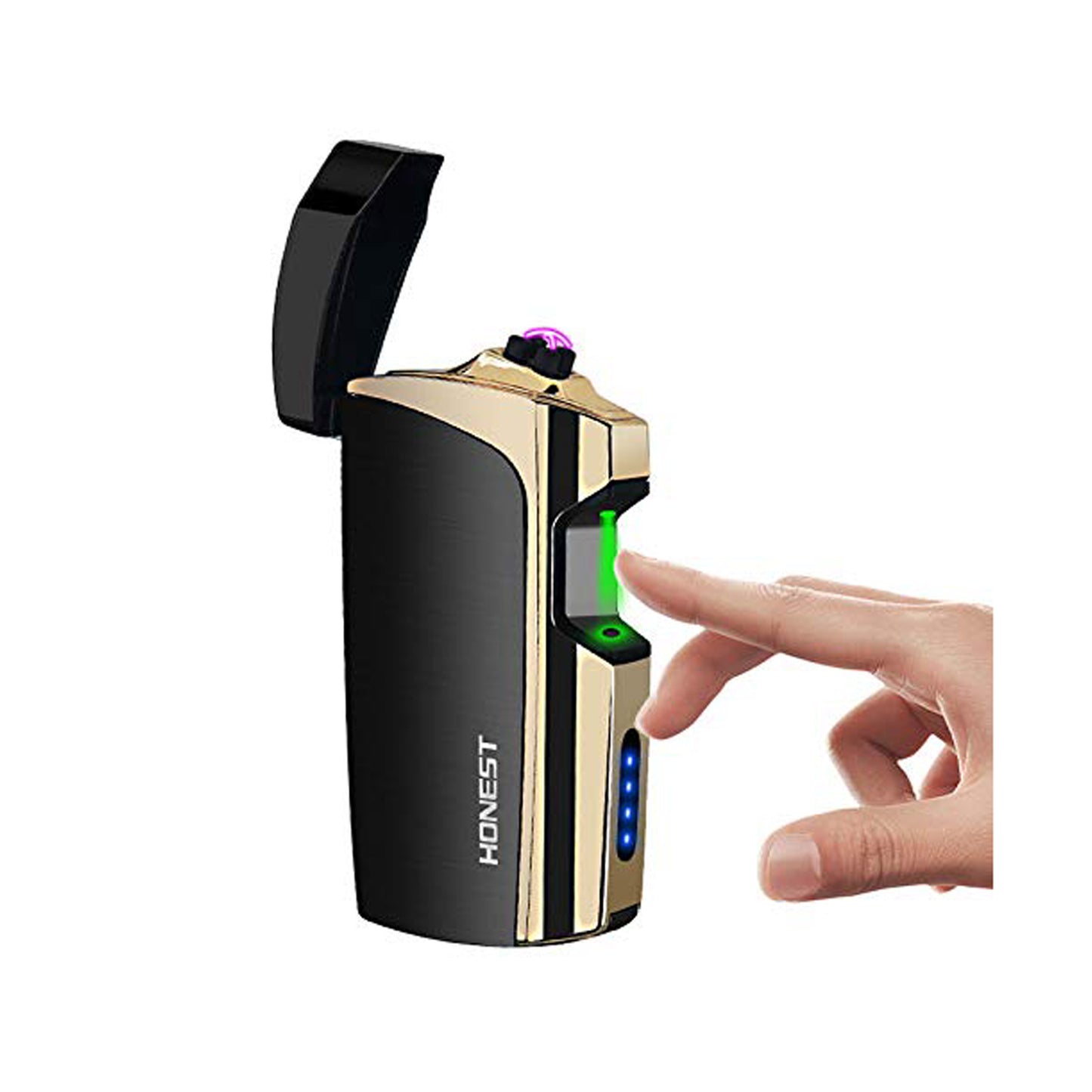 Windproof Arc Lighter – USB Rechargeable Plasma Ignition with LED Power Display, Smart Safety Protection, Sleek Metal Body, Long-Lasting Battery