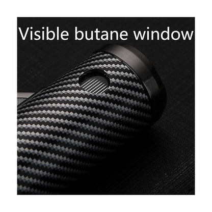 Honest Windproof Butane Lighter Jet 3 Flames Hidden Punch Tool Visible Butane Adjustable Flame Suitable for Outdoor Men Gift Camping (Butane Not Included)