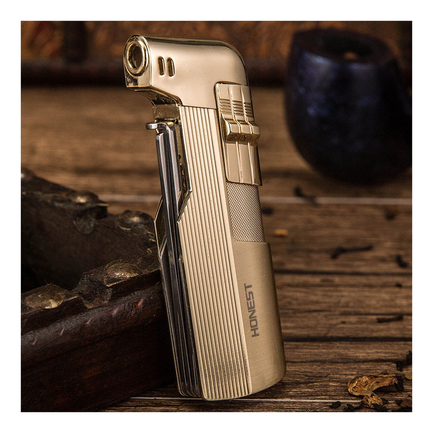 Soft Flame Pipe Lighter - Refillable Butane Lighter for Czech Pipe Tools - Perfect Father's Day Gift for Husband