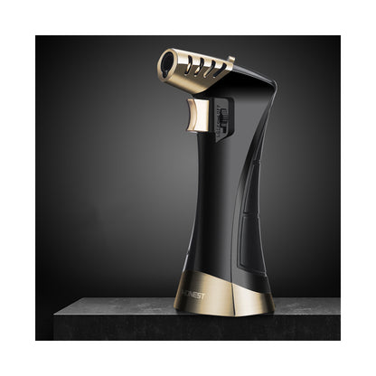 Honest Butane Jet Flame Cooking Lighter, Metal Windproof Lighter, Refillable Torch Lighter, Adjustable Flame Size Lighter for Kitchen Grill BBQ Candle Camping (Butane Not Included)