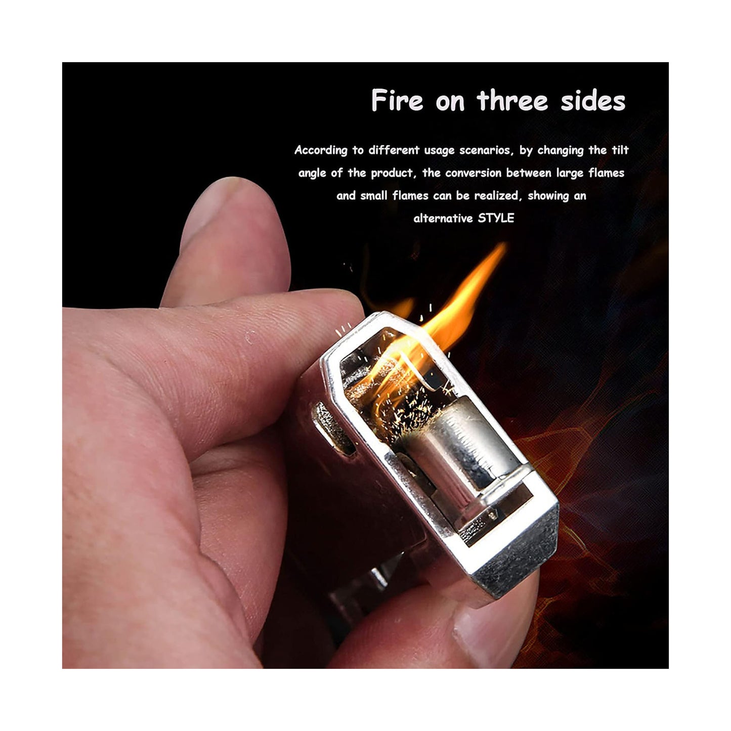 Honest Retro Kerosene Lighter Fire On Three Sides Copper Heavy Duty Vintage Windproof Oil Lighter Wit Gift Box (No Fuel)