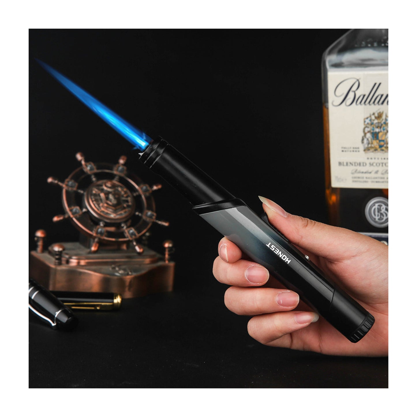 Honest Original Long Strip Jet Flame Lighter Refillable Butane Torch Lighter Creative Gas Welding Ignition Tool Hot Sale Manufacturer Supply