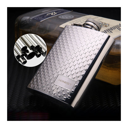 Honest 4oz Stainless Steel Hip Flask 304 Food Grade Metal Portable Pocket Alcohol Flask for Outdoor Travel US EU Russia Users