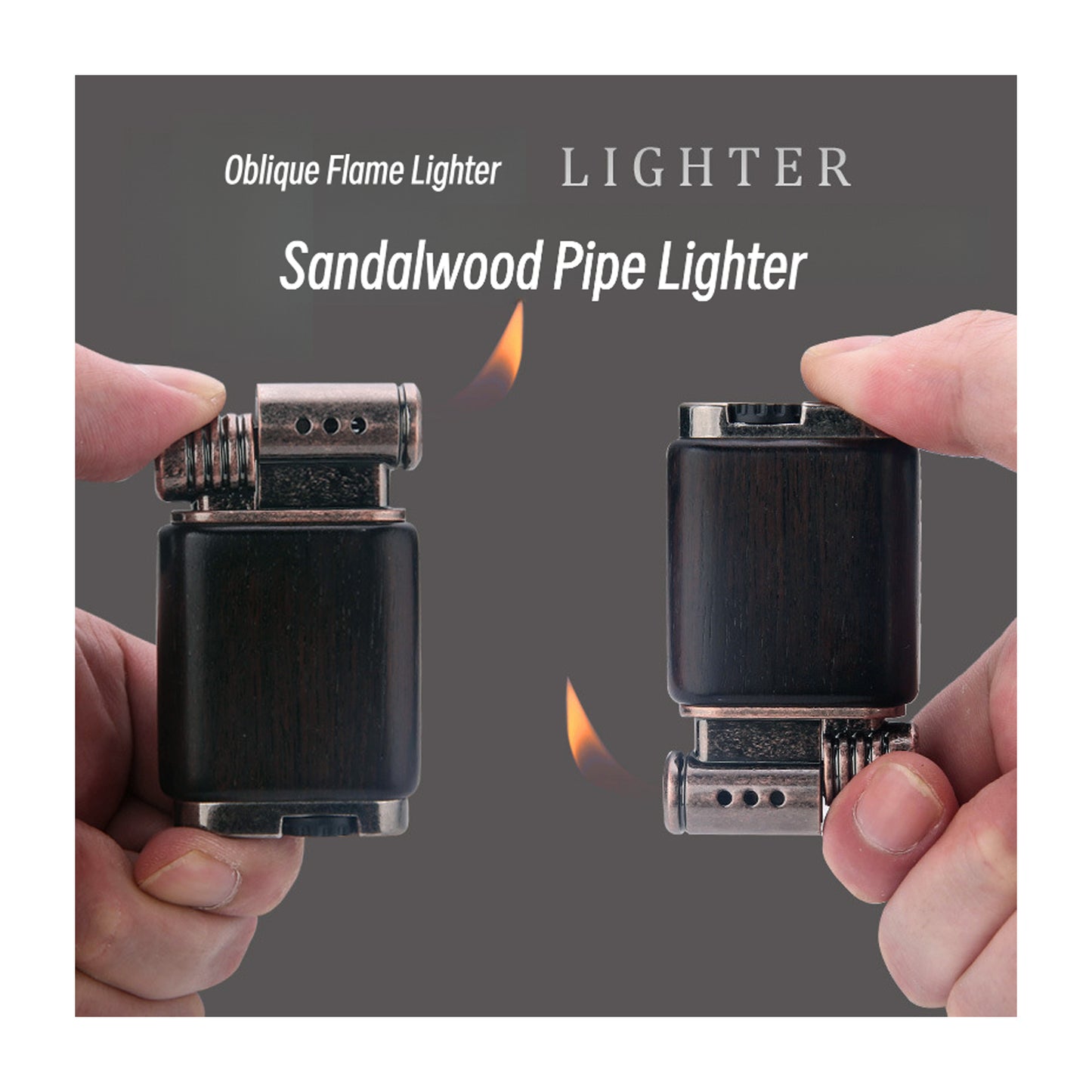 Honest New Sandalwood Gas Lighter Creative Retro Vintage Metal  Style Lighter Gift