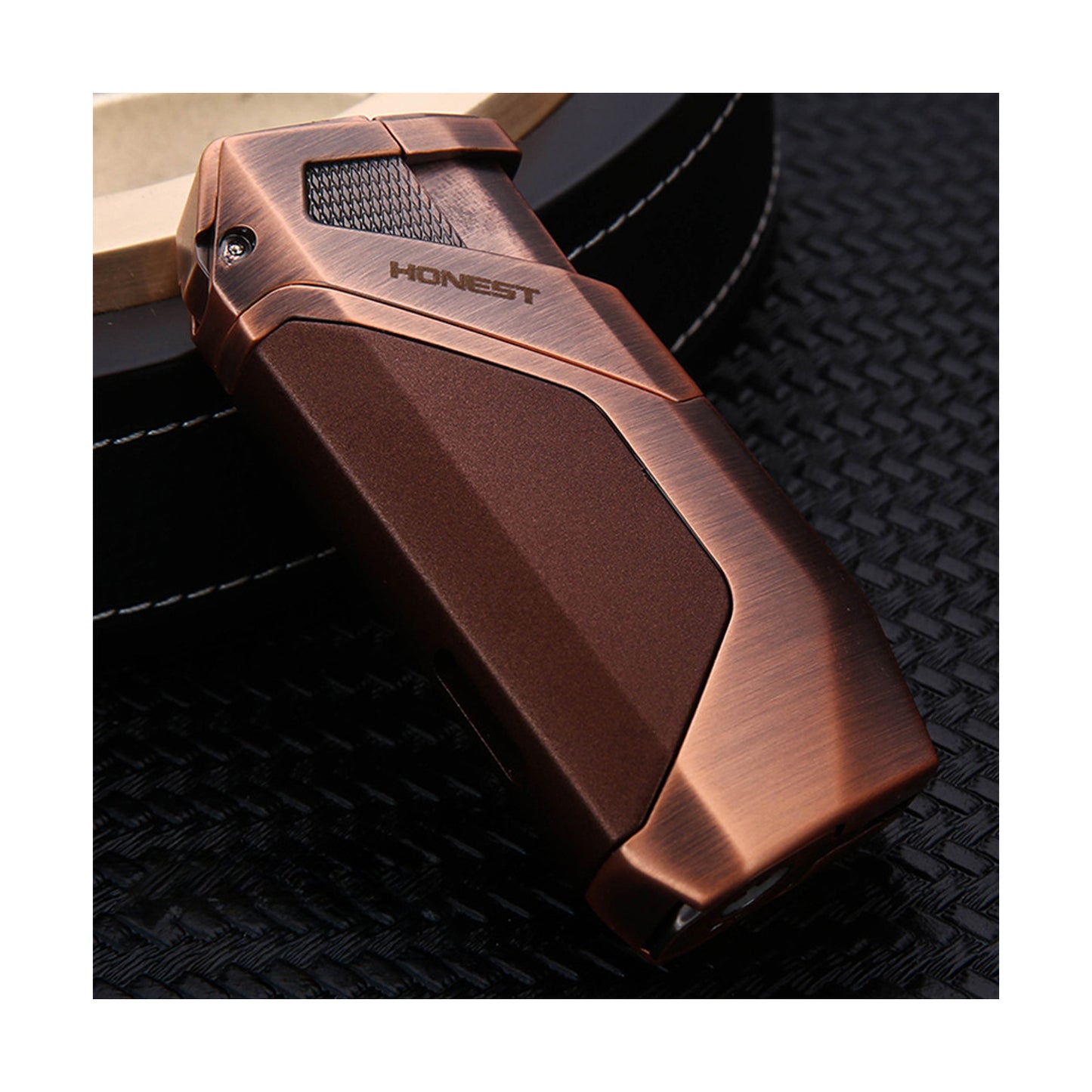 Honest New Refillable Windproof Double Jet Torch Lighter Metal Durable Flame Ignition Gift Design for Outdoor and Incense Use