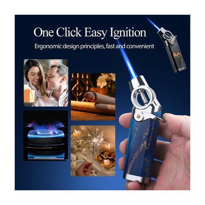 Honest Single Jet Flame Butane Lighters Refillable Torch Lighters Adjustable Gas Lighter Windproof Lighters Gift for Men BBQ Grill Camping