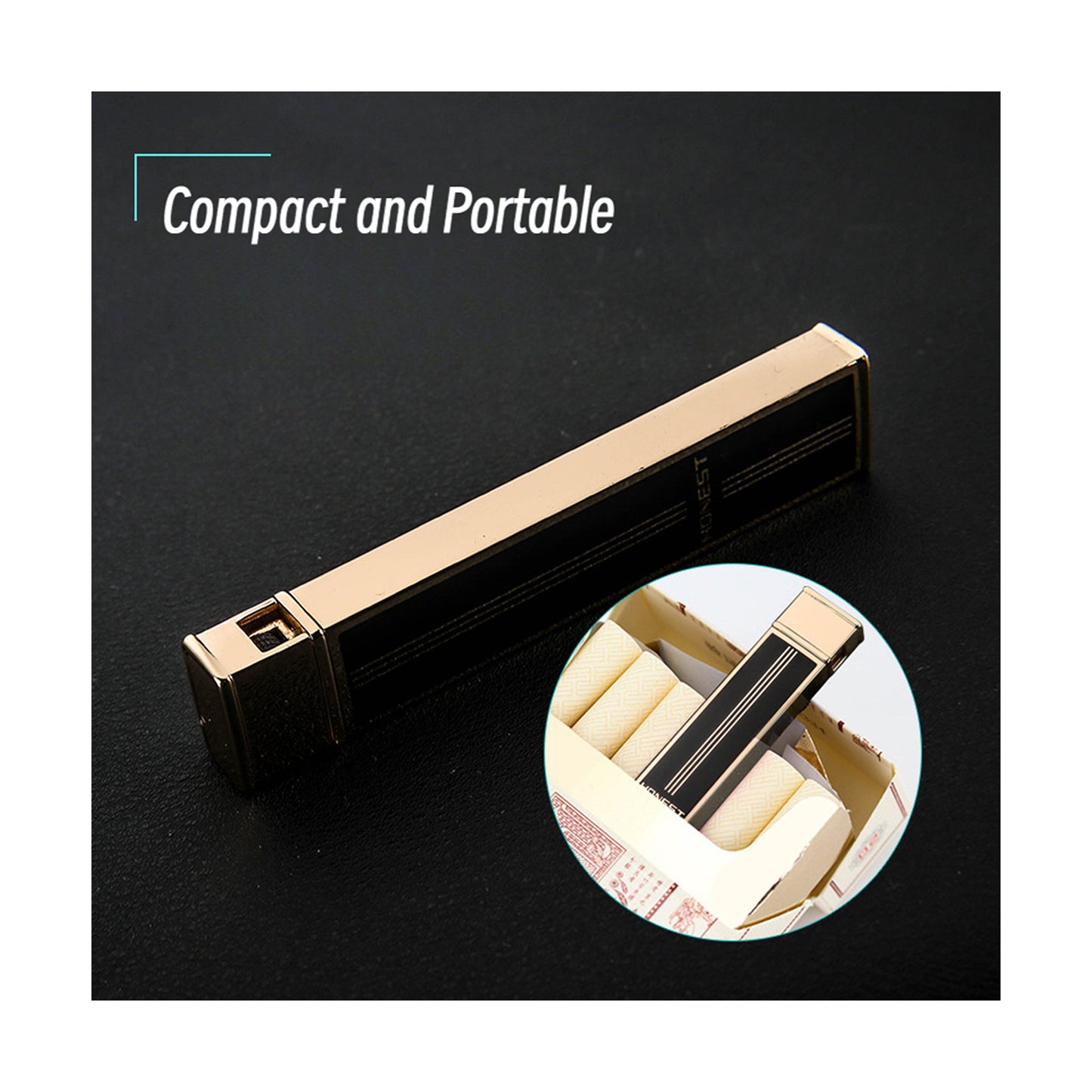 Honest Authentic Slim Windproof Metal Lighter, Portable and Stylish, Premium Gift for Boyfriend