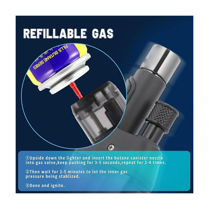 Honest Transparent Visible Gas Lighter, Adjustable Refillable Windproof Cigarette Lighters, Portable Butane Jet Flame Lighter, Collection Decorative Gift