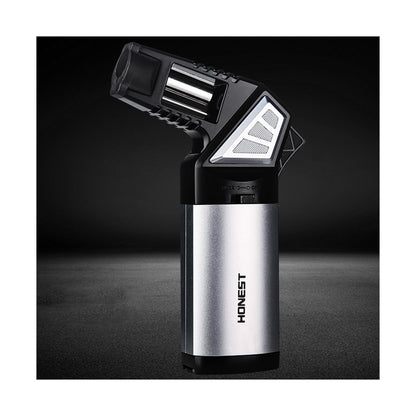 Honest Butane Torch Lighter Refillable Adjustable Jet Flame, Multipurpose Outdoor Windproof Cooking Cool Torch Lighters (Butane Not Included)