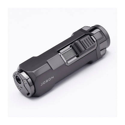 Metal Triple Jet Flame Windproof Refillable Lighter with Built-in Punch Tool