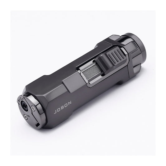 Metal Triple Jet Flame Windproof Refillable Lighter with Built-in Punch Tool