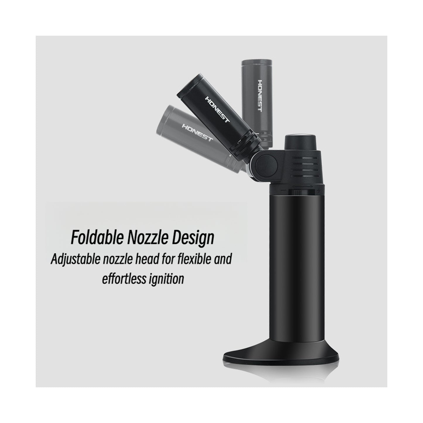 Honest Curved Metal Turbo Lighter – Windproof Refillable Torch, Small Welding Gun for Incense & Outdoor Camping Tools
