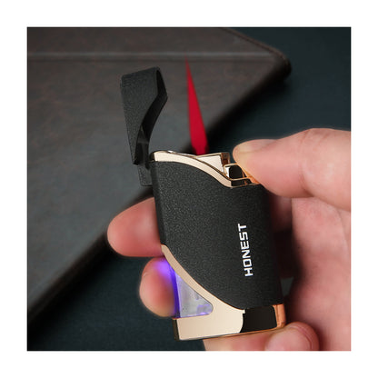 Honest Ultra-Slim Refillable Windproof Lighter with LED Light, Mini Creative Jet Lighter, Best-Selling Wholesale