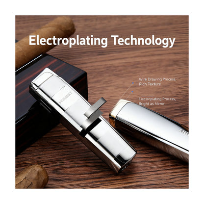 Honest Portable Blue Straight Flame Lighter Windproof Butane Lighter Jet Single Flame Lighter Convenient and Compact Rechargeable Adjustable Flame Suitable for Men's Gifts