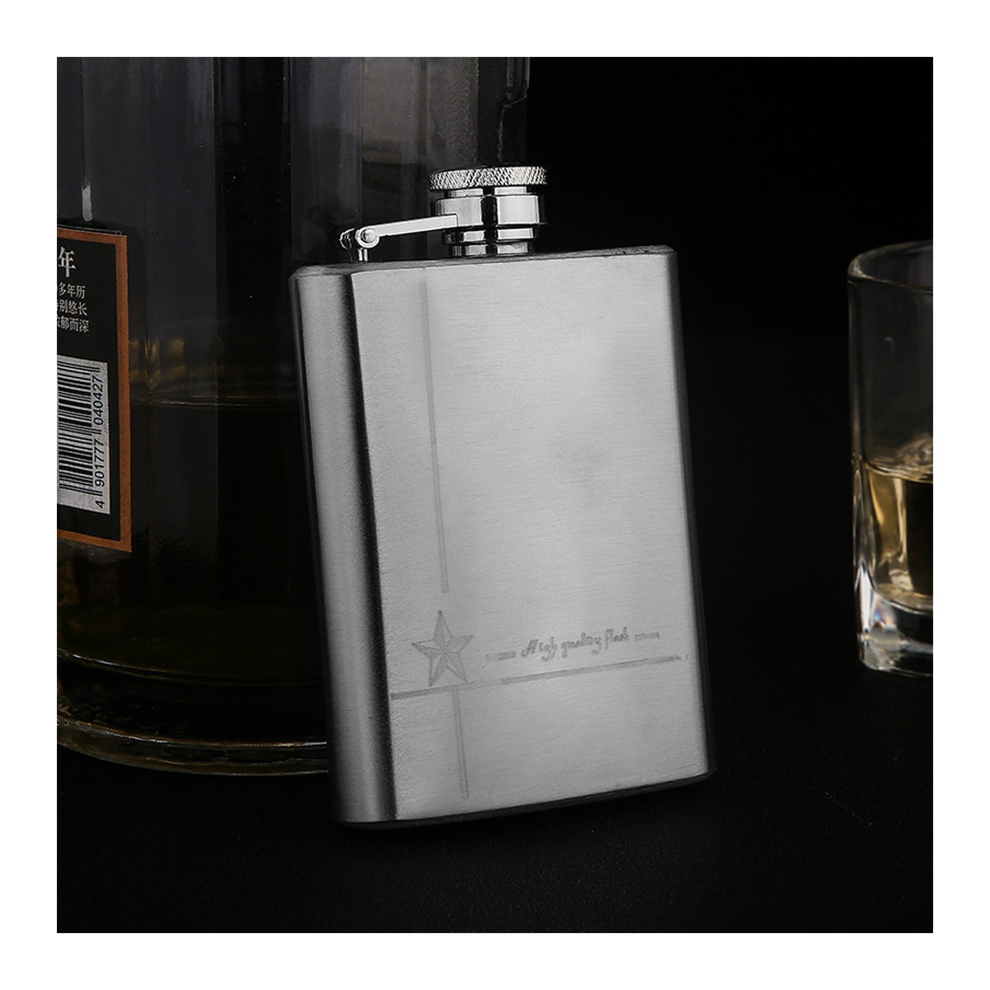 Honest 304 Stainless Steel 4oz 100ml Mini Hip Flask Portable Outdoor Pocket Liquor Flask Gift for Men and Women