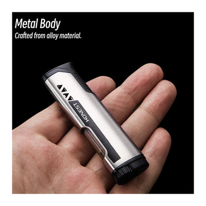 Honest Windproof Jet Flame Lighter Creative Gift Outdoor Mini Portable Refillable Gas Lighter Smoking Accessory