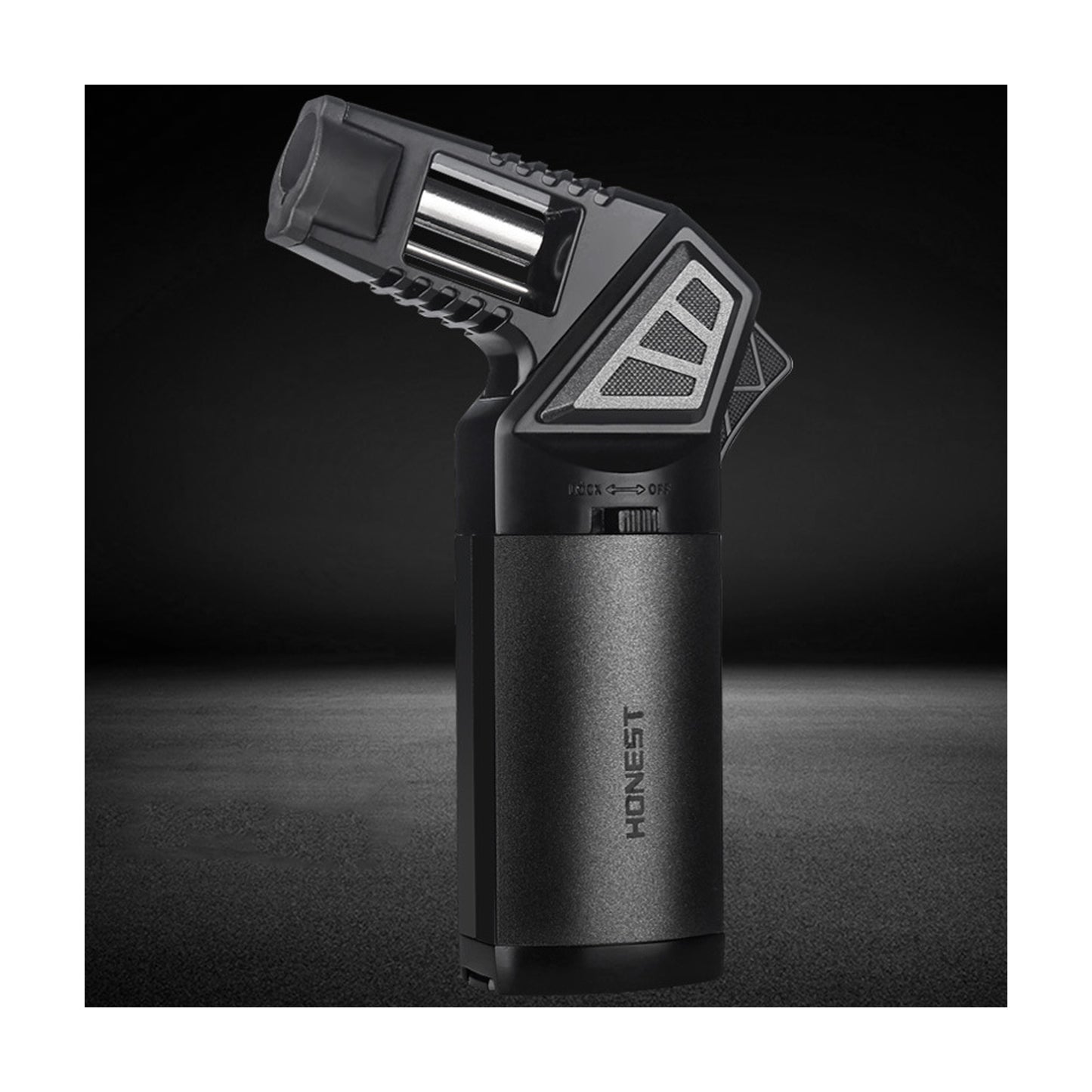 Honest Butane Torch Lighter Refillable Adjustable Jet Flame, Multipurpose Outdoor Windproof Cooking Cool Torch Lighters (Butane Not Included)