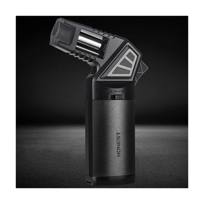 Honest Butane Torch Lighter Refillable Adjustable Jet Flame, Multipurpose Outdoor Windproof Cooking Cool Torch Lighters (Butane Not Included)