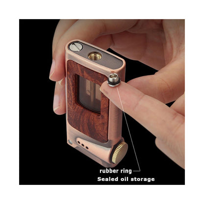 Honest Metal Vintage Windproof Kerosene Lighter, Classic Soft Flame, Portable Transparent Window Reusable Lighter, Gift for Men (Kerosene Not Included)